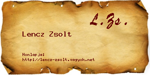 Lencz Zsolt névjegykártya