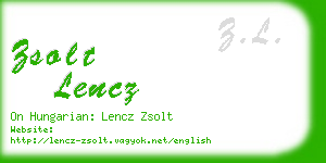 zsolt lencz business card